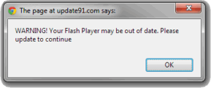 Warning your flash player may be out of date - решение проблемы