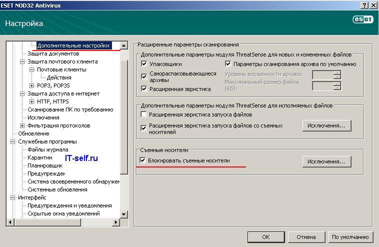 Как заблокировать USB порты на компьютере с помощью антивируса NOD32