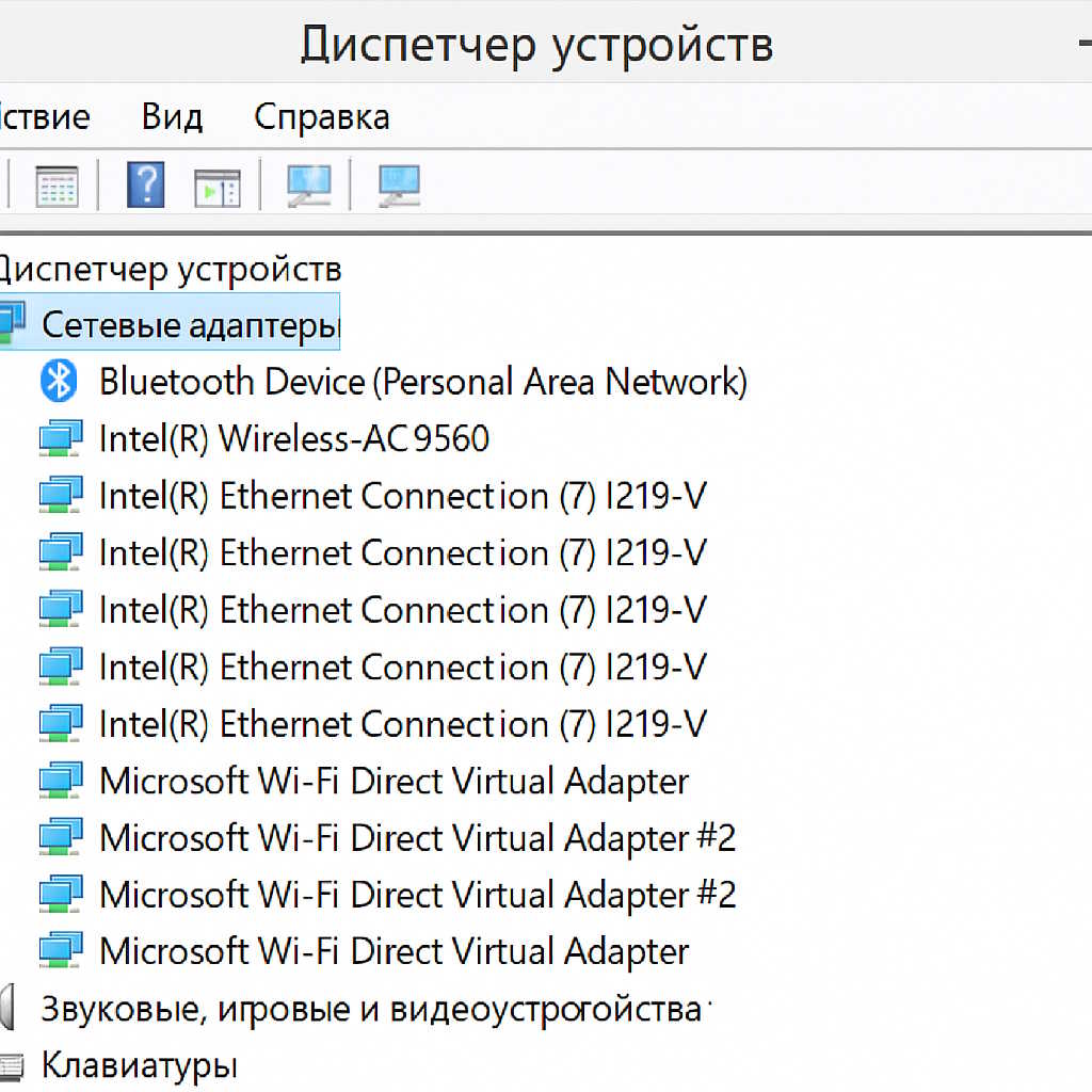 Управление сетевыми драйверами в диспетчере устройств Windows